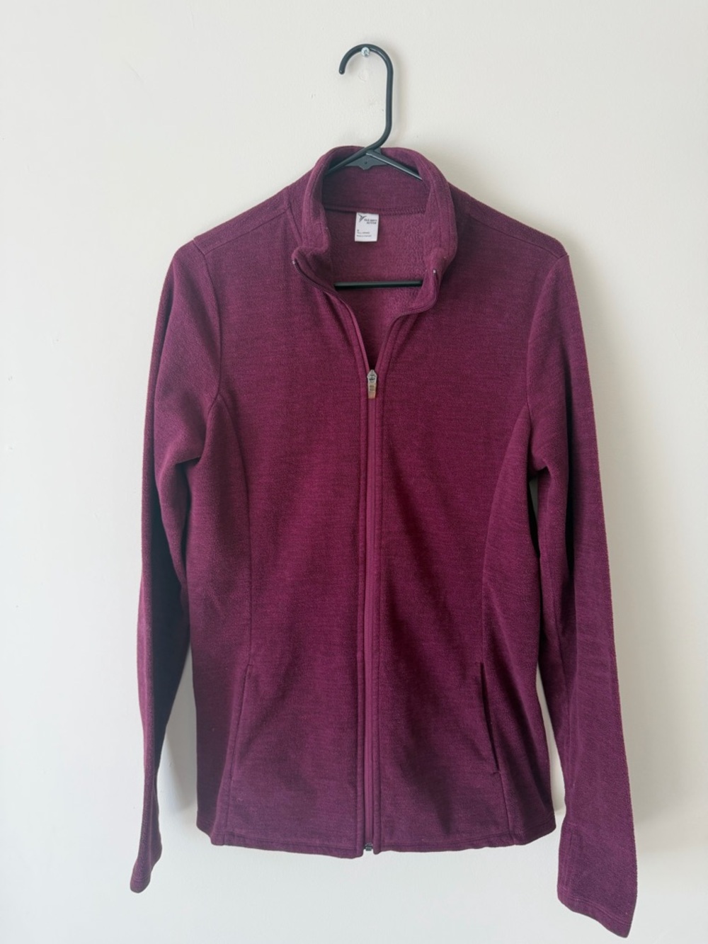 Old Navy Women's Full-Zip Jacket - Burgundy Tall Medium Fleece